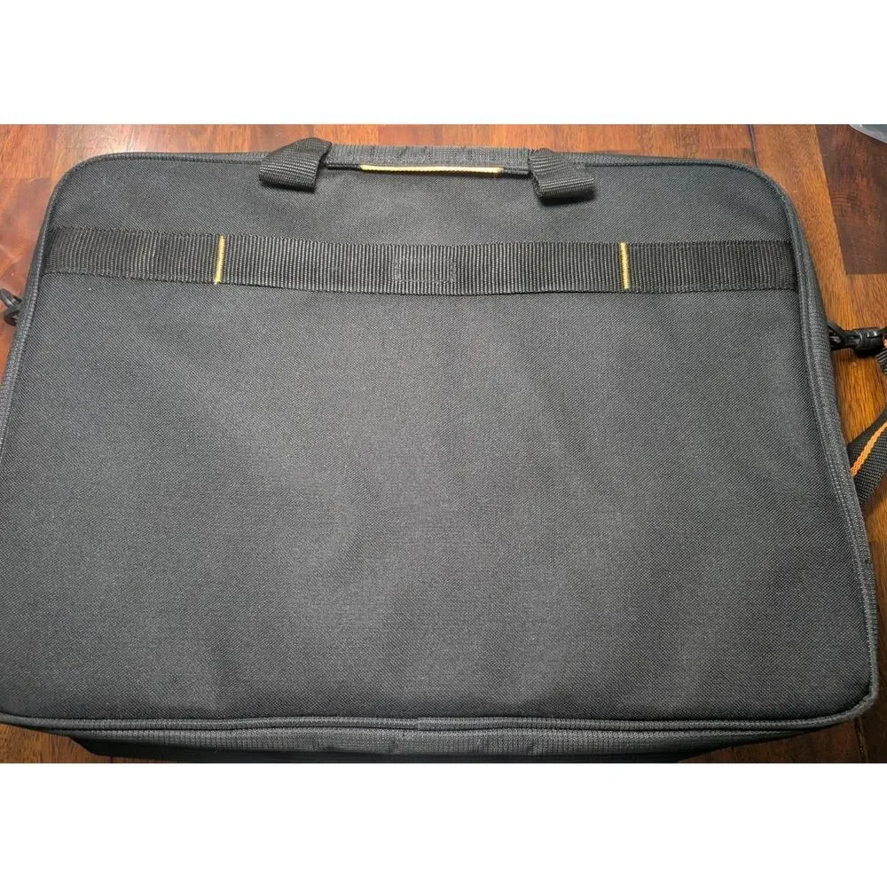 Solo Laptop Briefcase Black Orange Messenger Bag Travel Work Case